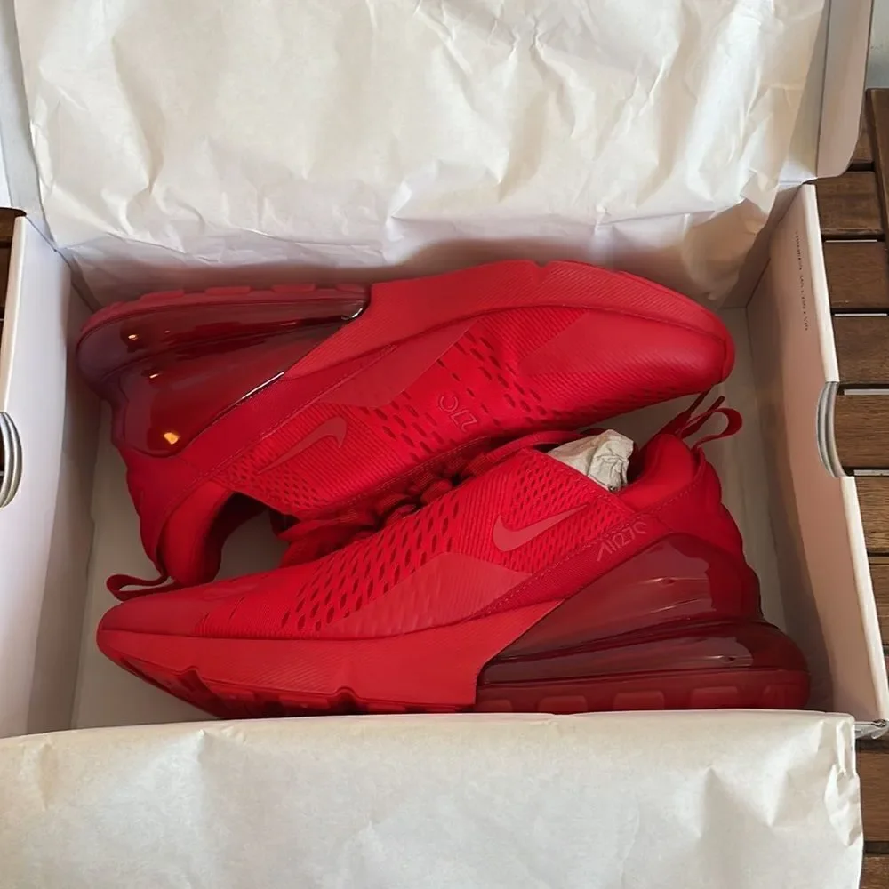 Nike Air Max 270 University Red USA Men Size 10/UK 9/EU 44(CV7544-600)